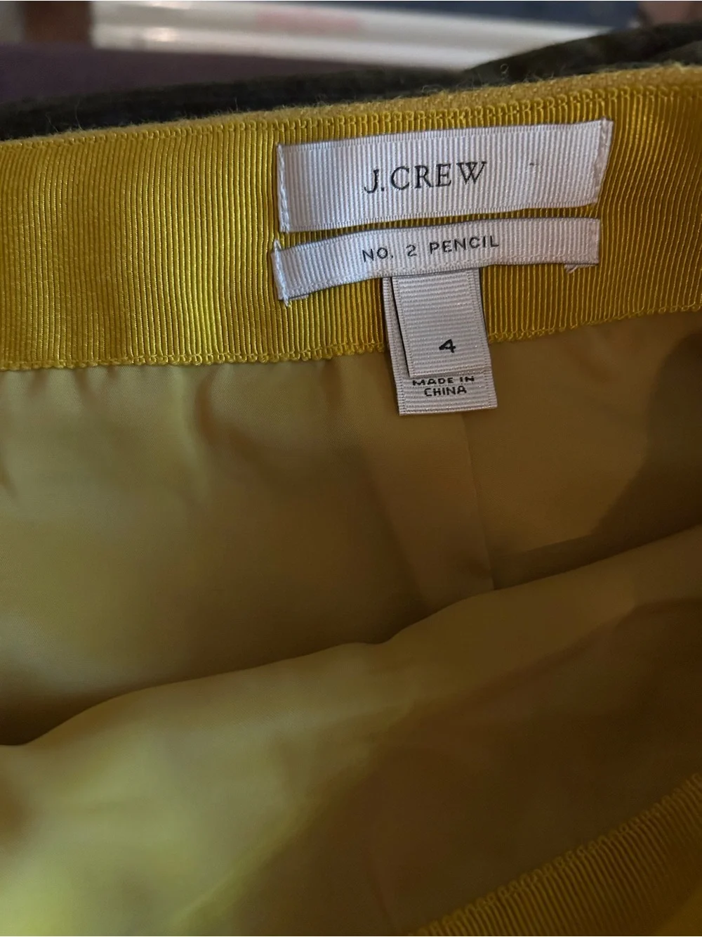 J. Crew No. 2 Wool Double-Serge Mustard Pencil Skirt - Classic Academia